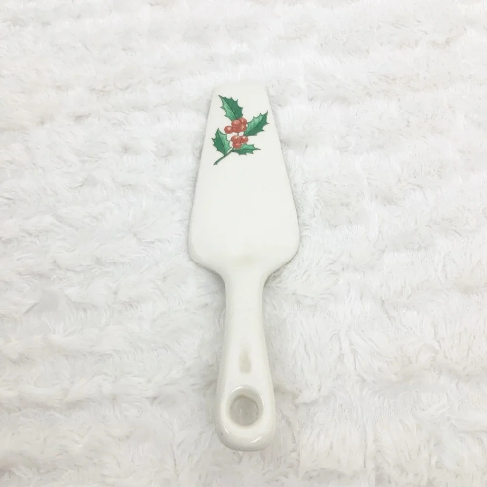 Vintage Harmony House Salem China Holly Berry Cake Plate Server Christmas